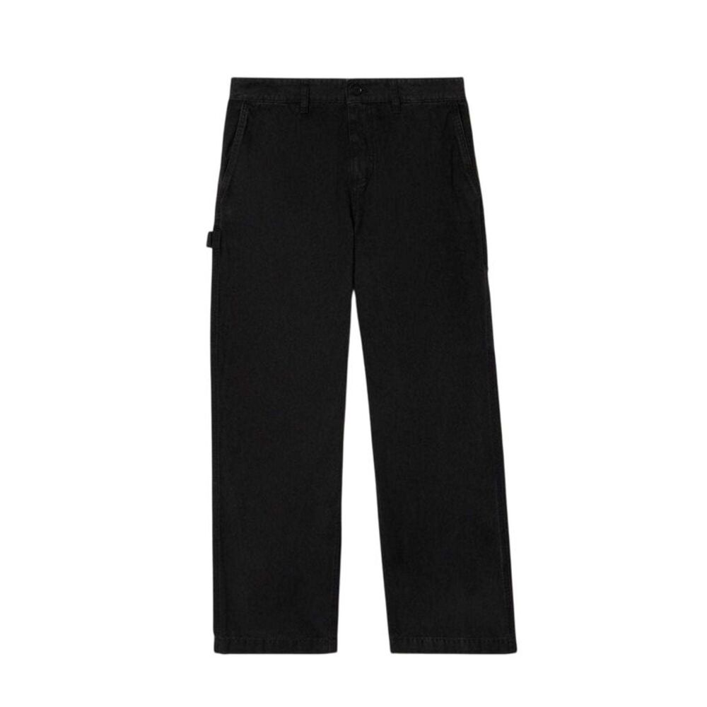 Lacoste Mens Cotton Canvas Carpenter Straight Pants / Black